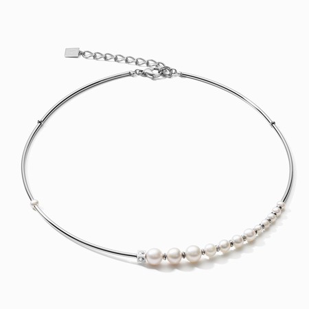 Coeur de Lion Silver Freshwater Pearl Necklace 1102/10-1417