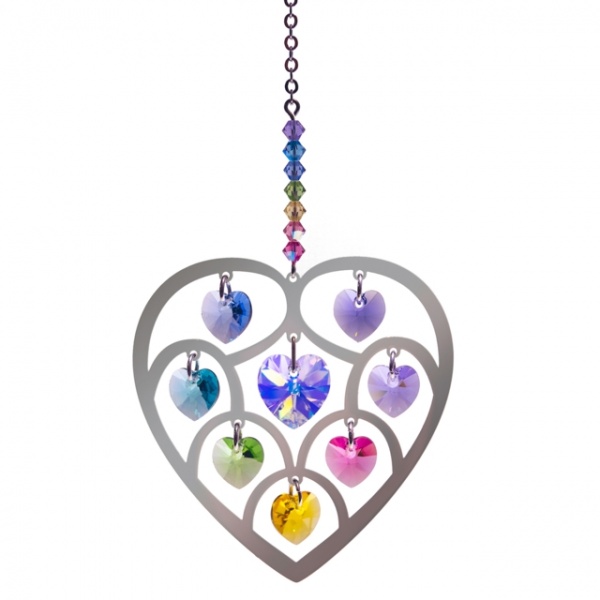 Wild Things Heart Of Hearts – Acchiappasole A Forma Di Cuore In Ottone Con Cristalli, Regalo Romantico - 3