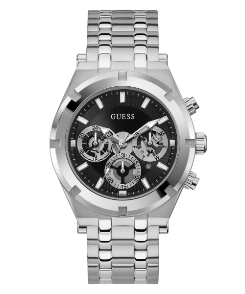 Guess Mens Continental Silver Watch - GW0260G1