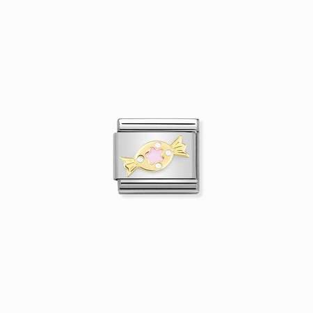 Nomination Gold Gymnast Pink Enamel Composable Charm McCloys Jewellery
