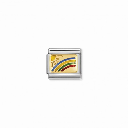 Nomination Gold Rainbow Plate Composable Charm