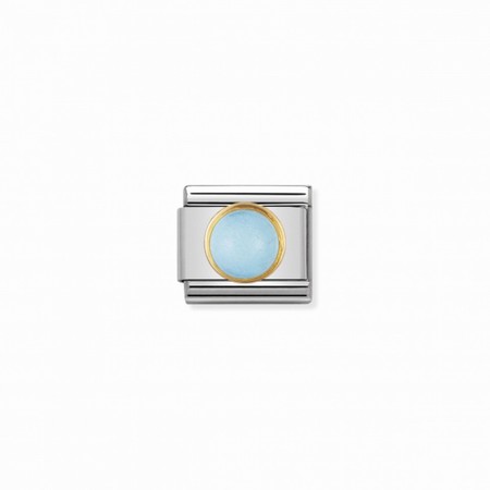 Nomination Gold Round Turquoise Stone Composable Charm