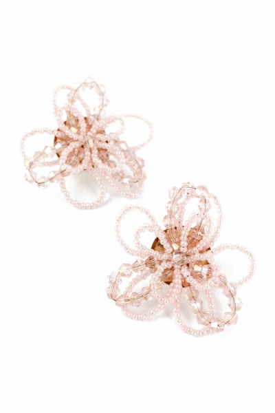My Doris Pink Flower 3D Earrings