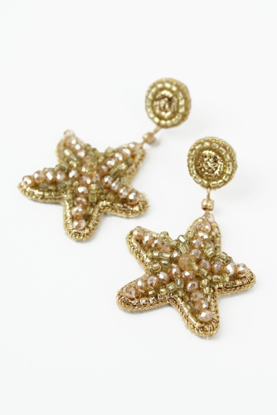 My Doris Gold Starfish Earrings