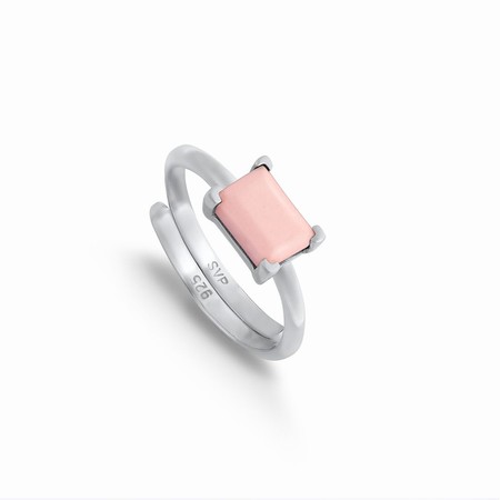 Sarah Verity Indu Pink Opal Silver Ring