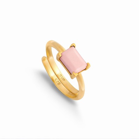 Sarah Verity Indu Pink Opal Gold Ring