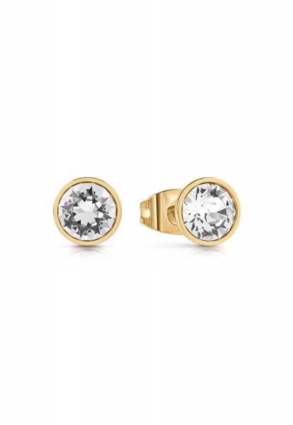 Guess Studs Party Gold Round Earrings UBE02159YG