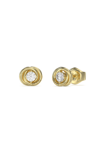 Guess Perfect Gold Stud Earrings - UBE04065YG