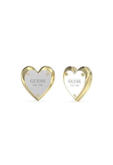 Guess All You Need is Love Two-Tone Stud Earrings - UBE04209YGRH