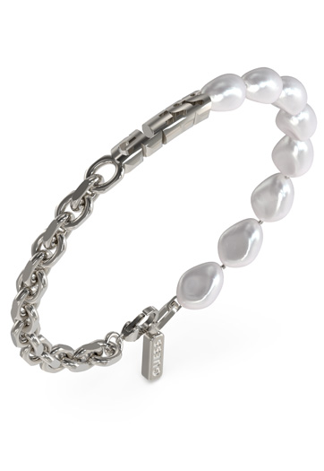 Guess Gents Edgy Styles Silver Bracelet - UMB04066STWIL