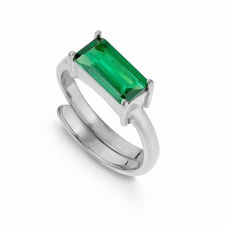 Sarah Verity Nirvana Emerald Quartz Silver Ring