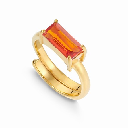 Sarah Verity Nirvana Orange Quartz Gold Ring