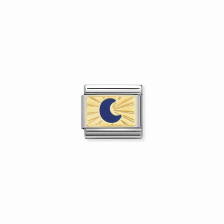 Nomination Gold Blue Moon Enamel Composable Charm