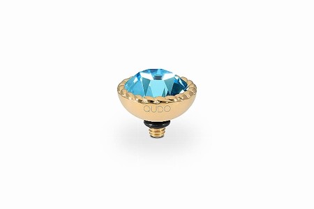 Qudo Gold Topper Bocconi 11mm - Aquamarine