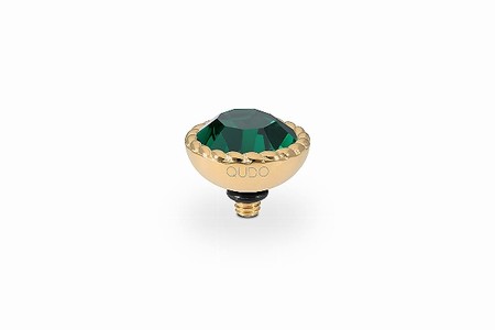 Qudo Gold Topper Bocconi 11mm - Emerald