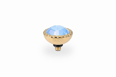 Qudo Gold Topper Bocconi 11mm - Light Sapphire Opal
