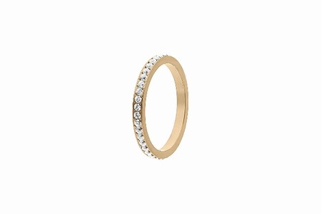 Qudo Gold Ring Eternity - Size 50