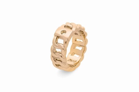 Qudo Gold Ring Liberi - Size 50