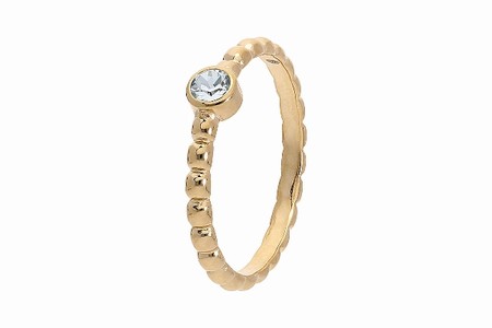 Qudo Gold Ring Matino Deluxe Crystal - Size 54