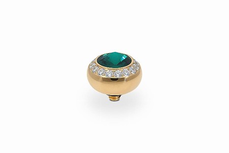 Qudo Gold Topper Tondo Deluxe 10mm - Emerald