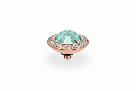 Qudo Rose Gold Topper Tondo Deluxe 13mm - Chrysolite