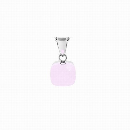 Qudo Silver Pendant Firenze 10mm - Rose Quartz Opal
