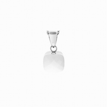 Qudo Silver Pendant Firenze 10mm - White Opal