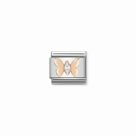 Nomination Rose Gold Butterfly CZ Composable Charm