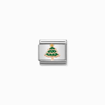 Nomination  Rose Gold Christmas Tree Composable Charm