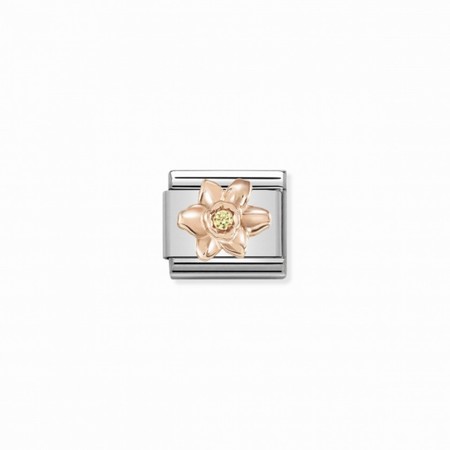 Nomination Rose Gold Daffodil CZ Composable Charm