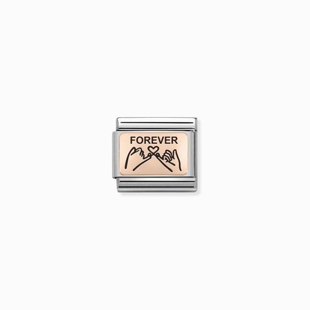 Nomination Rose Gold Forever Pinky Promise Plate Composable Charm
