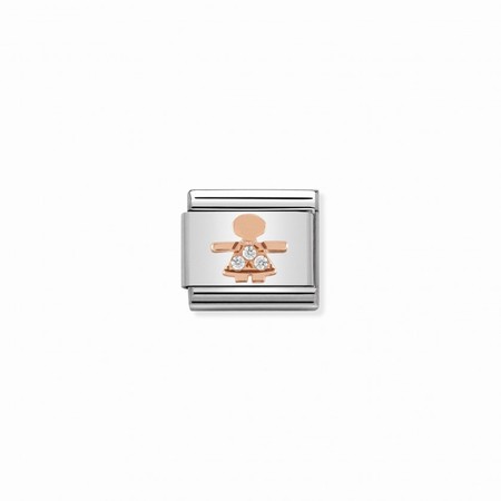 Nomination Rose Gold Girl CZ Composable Charm