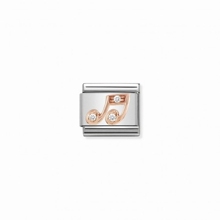 Nomination Rose Gold Music Note CZ Composable Charm