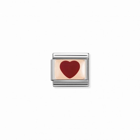 Nomination Composable Glam Rose Gold Glitter Heart Bracelet