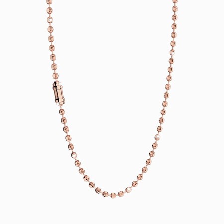Rebecca Rose Gold 18 inch Diamond Cut Necklace with Magnetic Clasp