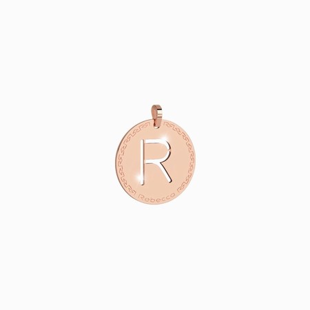 Rebecca Rose Gold Large R Pendant