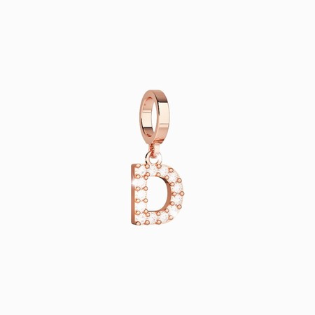Rebecca Rose Gold D with CZ