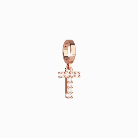 Rebecca Rose Gold T with CZ