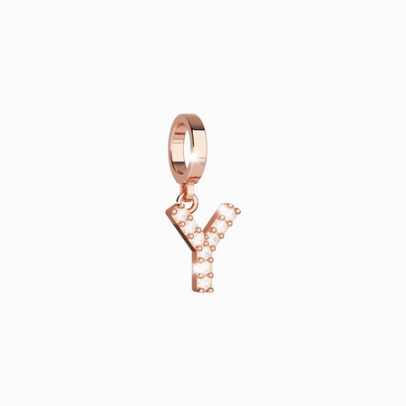 Rebecca Rose Gold Y with CZ