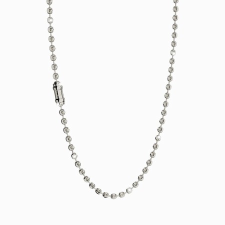 Rebecca Silver 18 inch Diamond Cut Necklace with Magnetic Clasp
