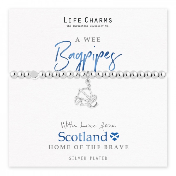 Life Charms Bagpipes Scotland Bracelet