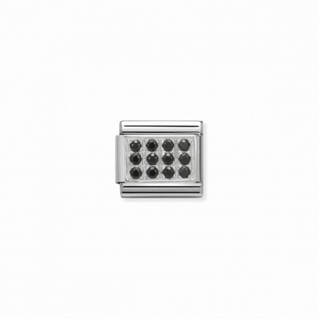 Nomination Silver Black CZ Pave Composable Charm