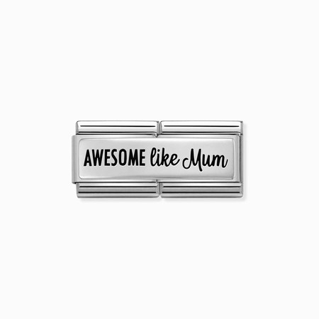 Nomination Silver Double Awesome Like Mum Composable Charm