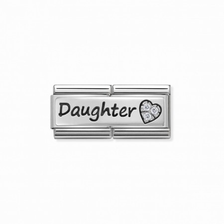 Nomination Silver Double Daughter CZ Composable Charm
