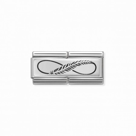 Nomination Silver Double Feather Infinity Composable Charm
