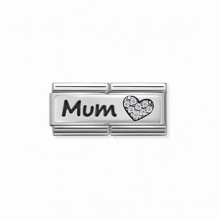 Nomination Silver Double Mum CZ Composable Charm