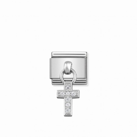 Nomination Silver Hanging Cross with CZ Composable Charm