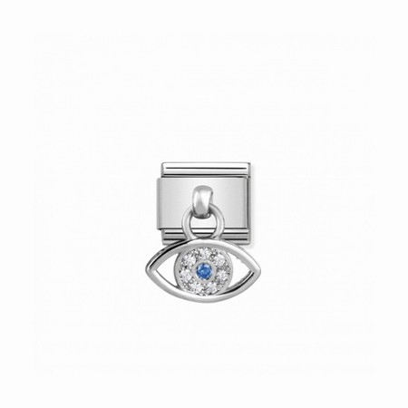 Nomination Silver Hanging Greek Eye CZ Composable Charm