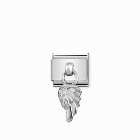 Nomination Silver Hanging Wing with CZ Composable Charm