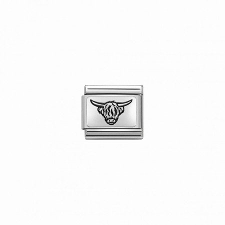 Nomination Silver Highland Cow Composable Charm